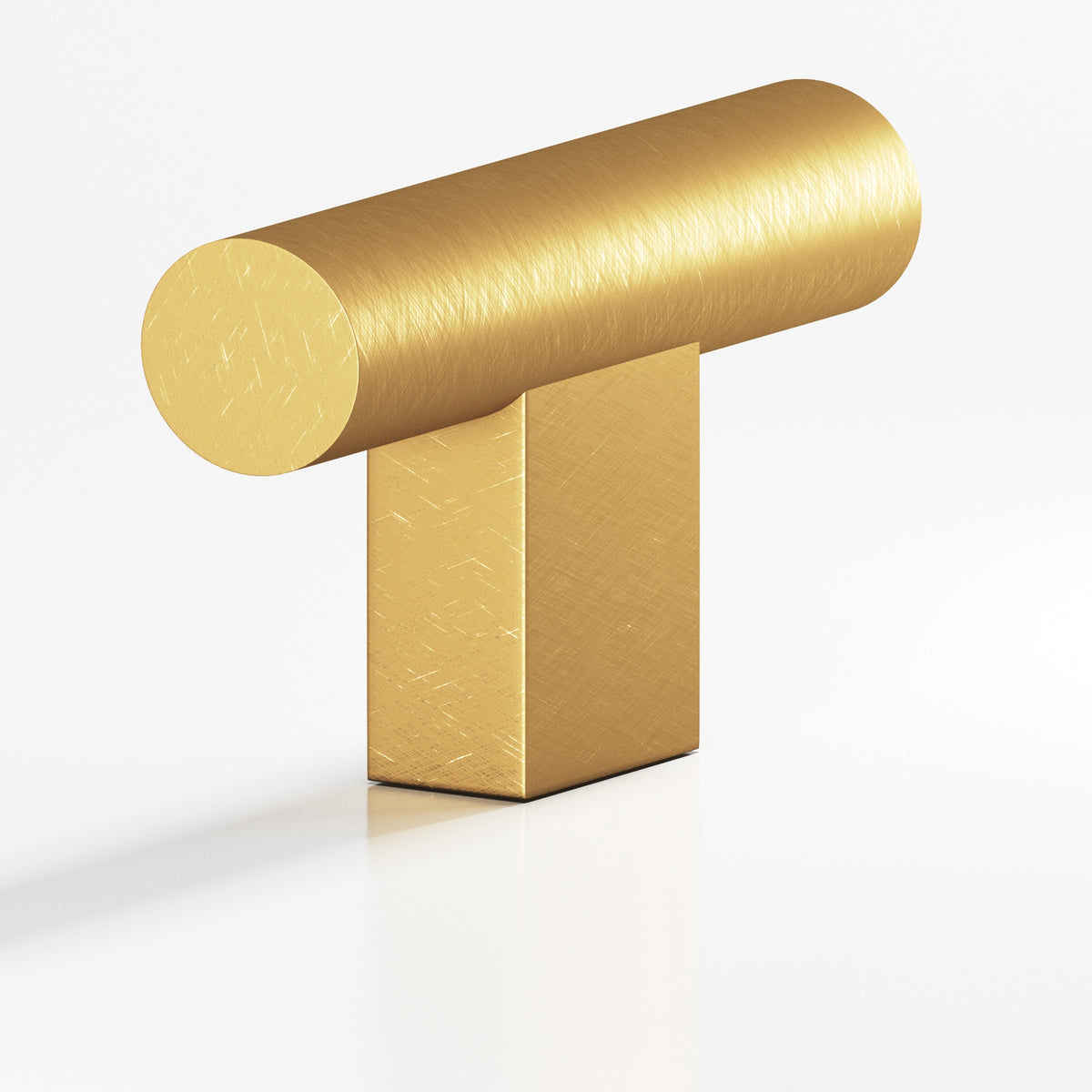 Colonial Bronze 534 Round T-Knob with Rectangular Post, 1-1/2 in - Weathered Brass
