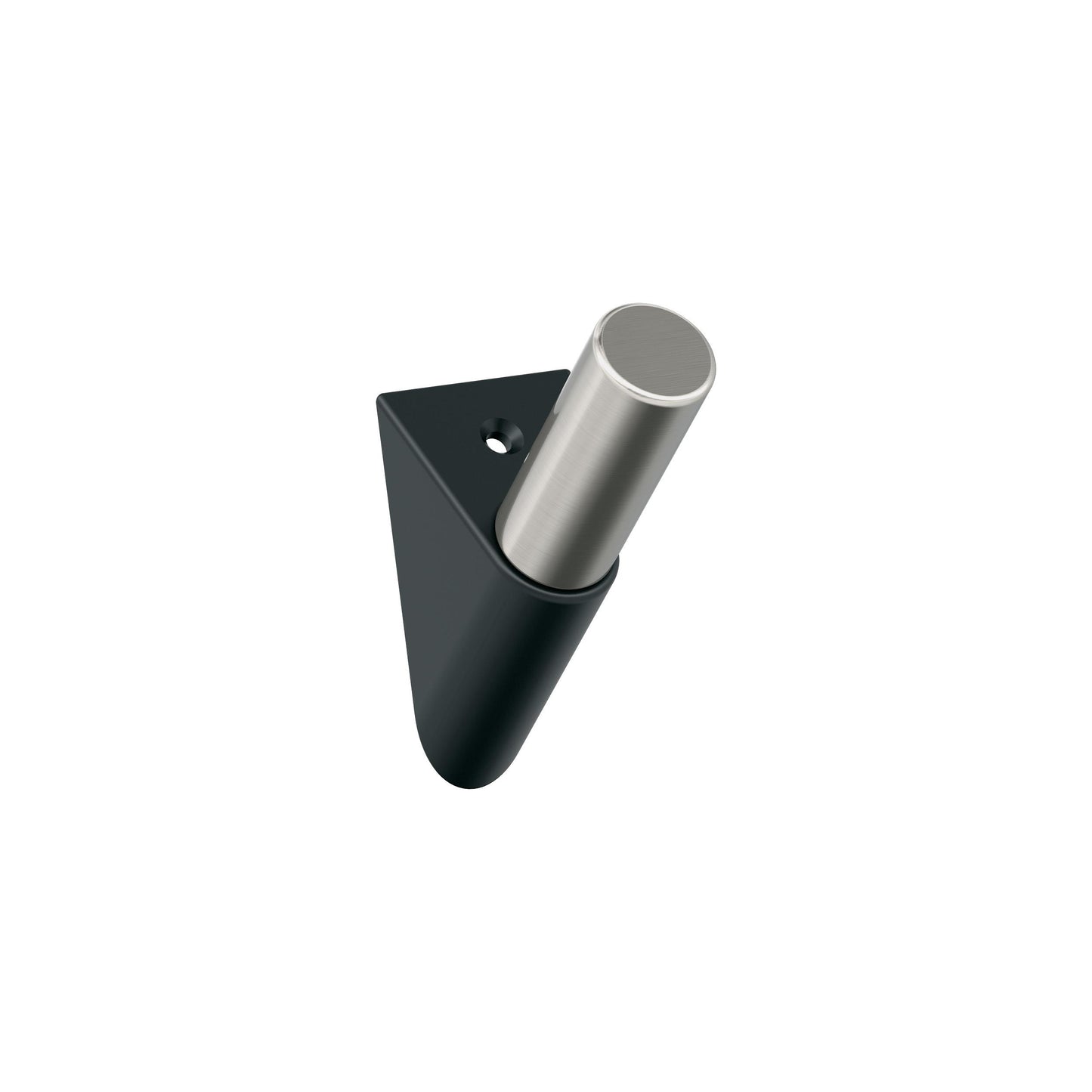 Amerock Acclivity Decorative Hook - Single Prong - Matte Black/Satin Nickel