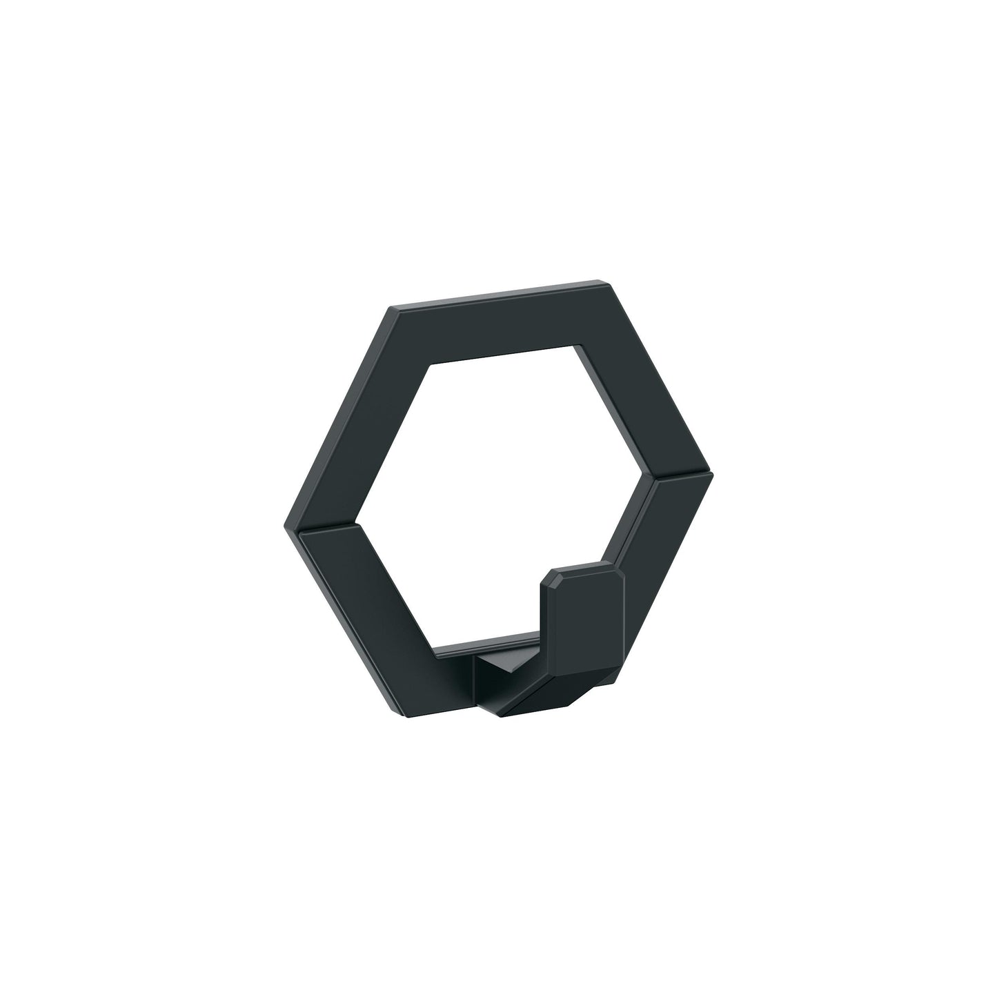 Amerock Prismo Decorative Hook - Single Prong - Matte Black