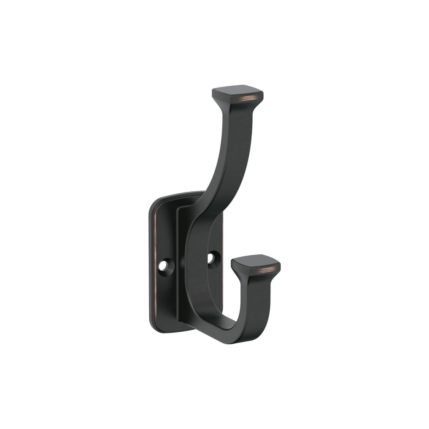 Amerock Alder Decorative Hook - Double Prong - Oil-Rubbed Bronze
