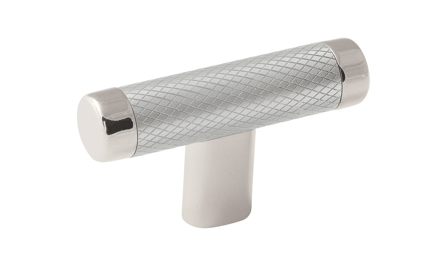 Amerock Esquire Knob - 2-5/8 inch (67mm) Length - Polished Nickel/Stainless Steel