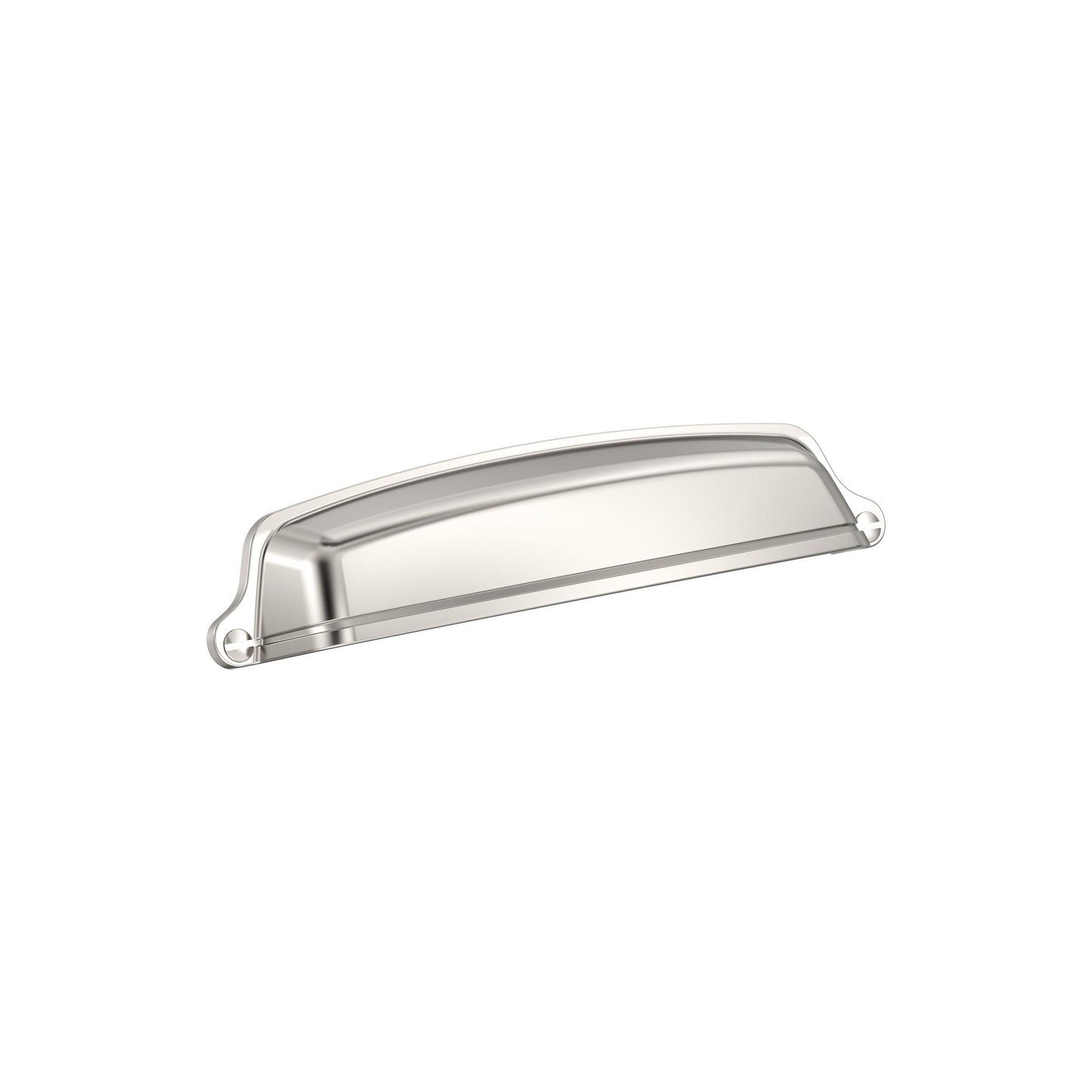 Amerock Stature Cup Pull - 5-1/16 inch (128mm) CTC - Polished Nickel