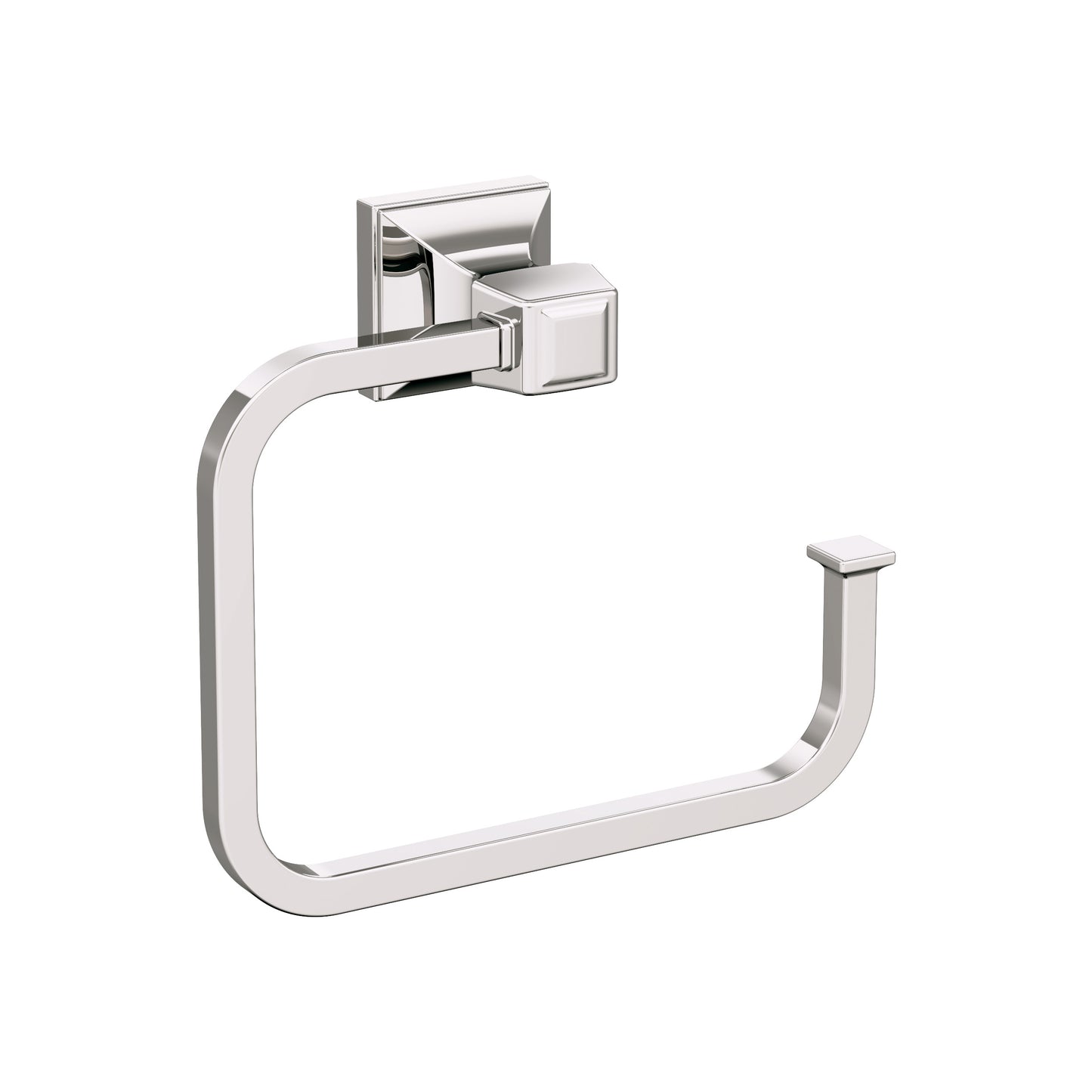 Amerock Mulholland Towel Ring - 5-3/4 inch (146mm) Width - Polished Nickel
