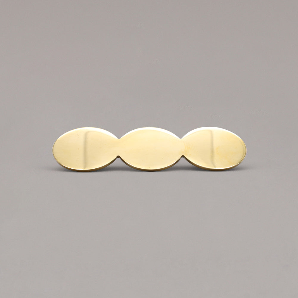 Hapny Trio Cabinet Pull - Unlacquered Polished Brass
