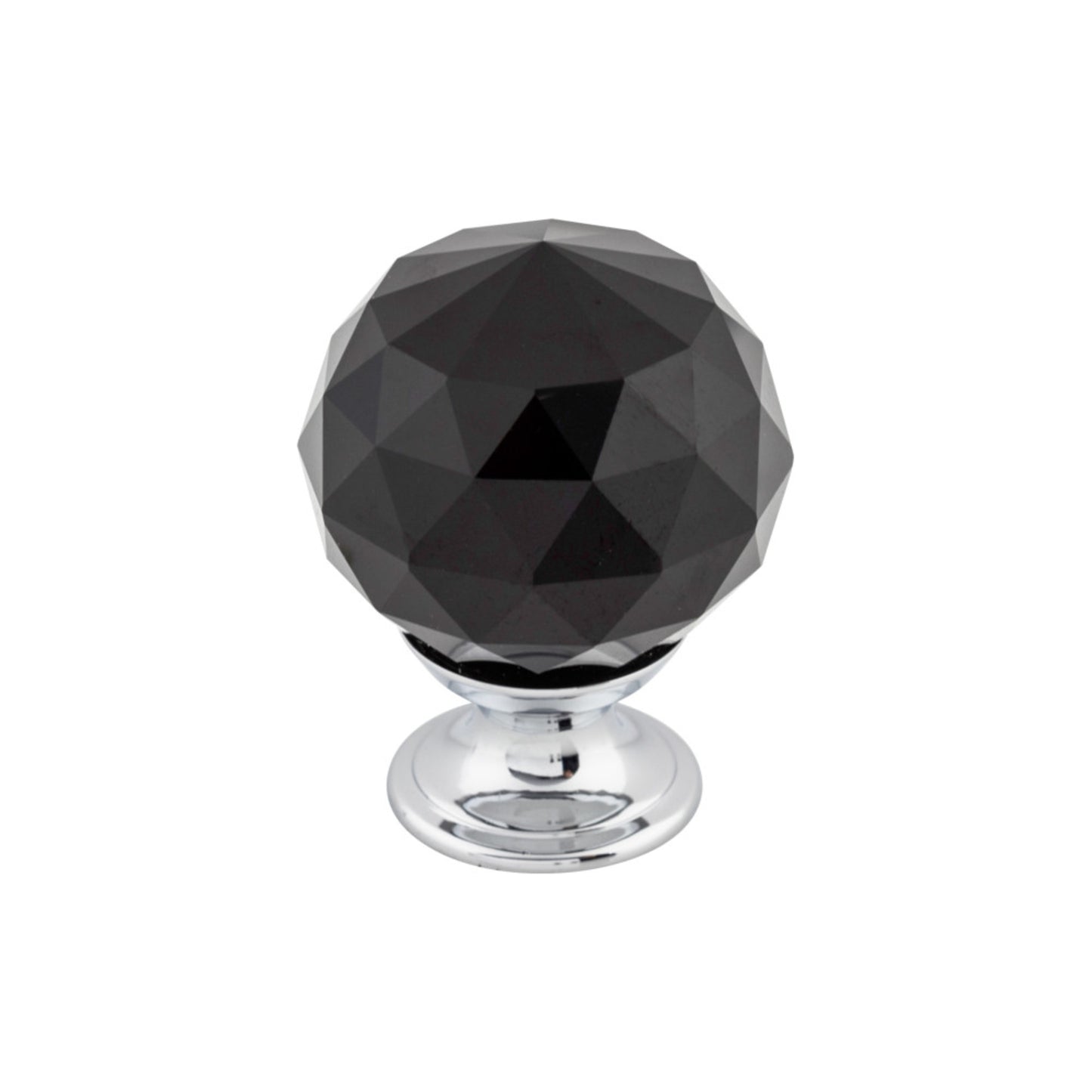 Top Knobs Black Crystal Diameter Round Knob