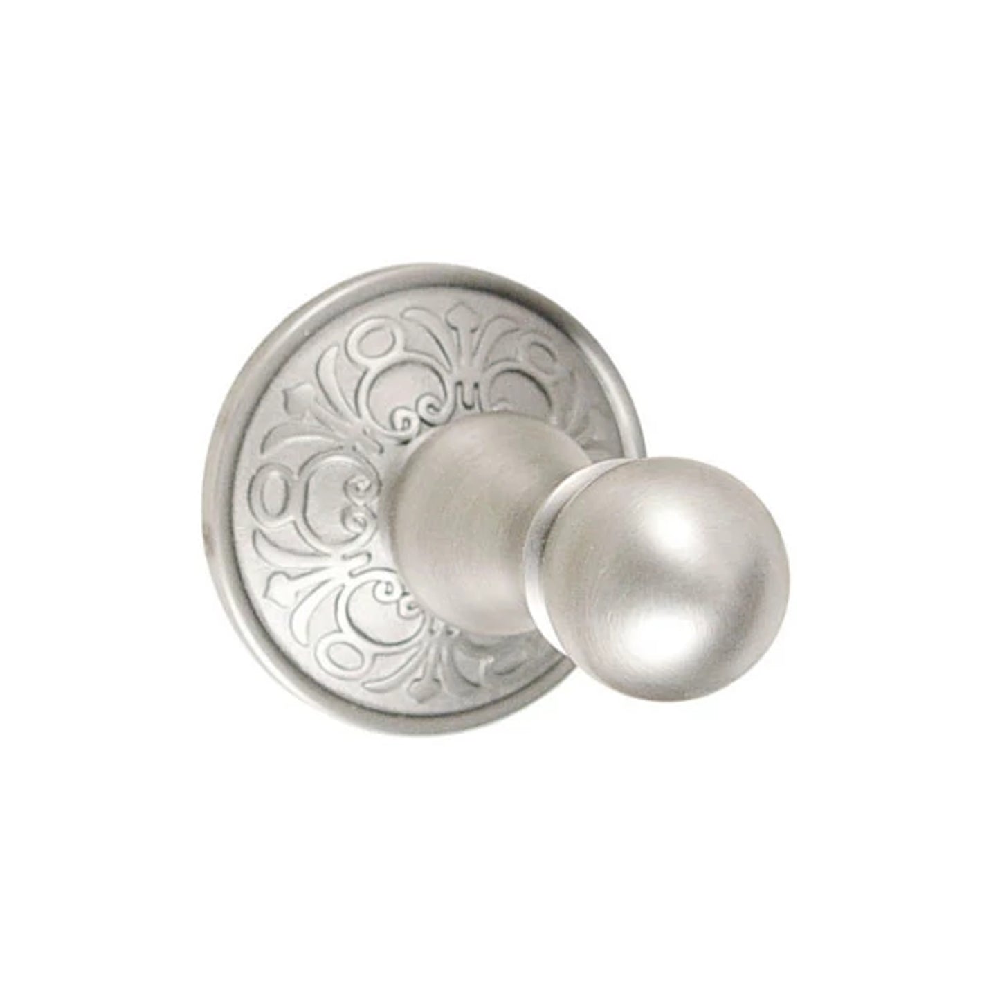Traditional Brass Single Hook with Rosette
