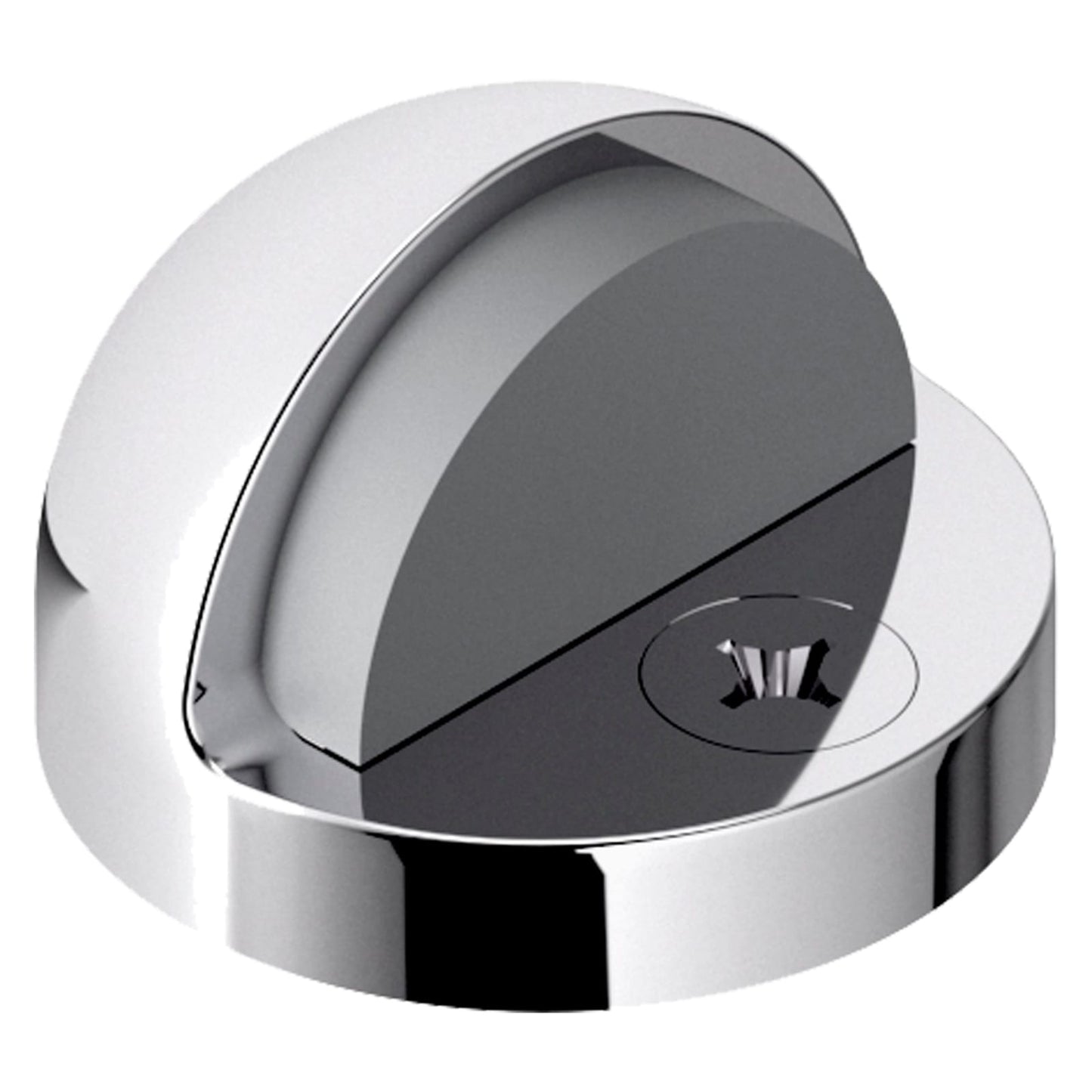 Baldwin Half Dome Door Bumper 1.2" in Polished Chrome