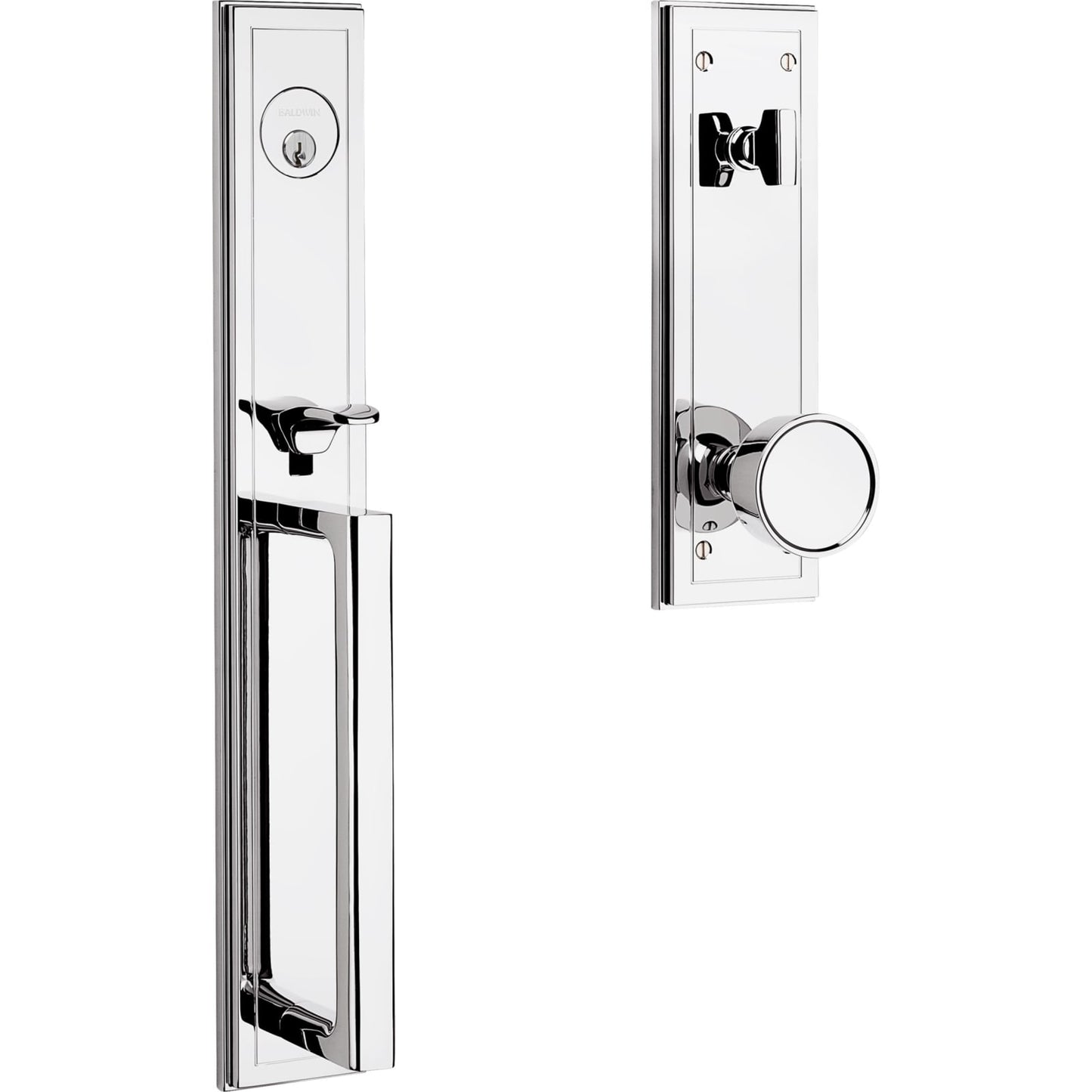 85311 Hollywood Hills Full Escutcheon Handleset in Polished Chrome