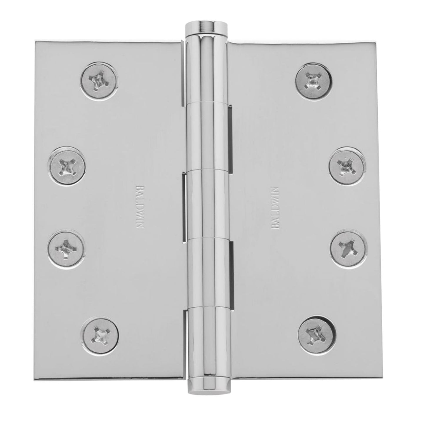 Baldwin Hinge 4" x 4" Square Corner in Polished Chrome