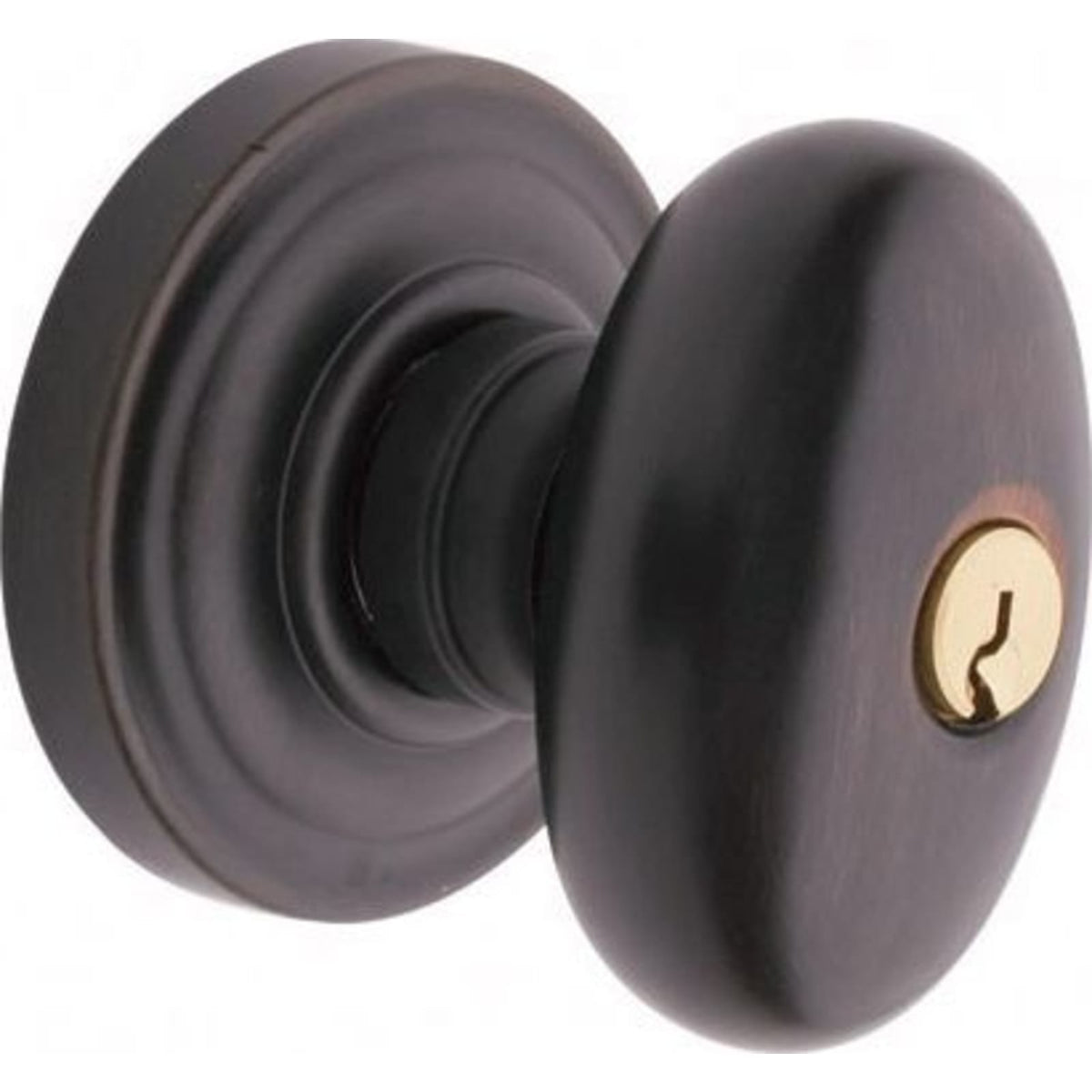 Baldwin Estate 5225 Egg Keyed Knob in Venetian Bronze