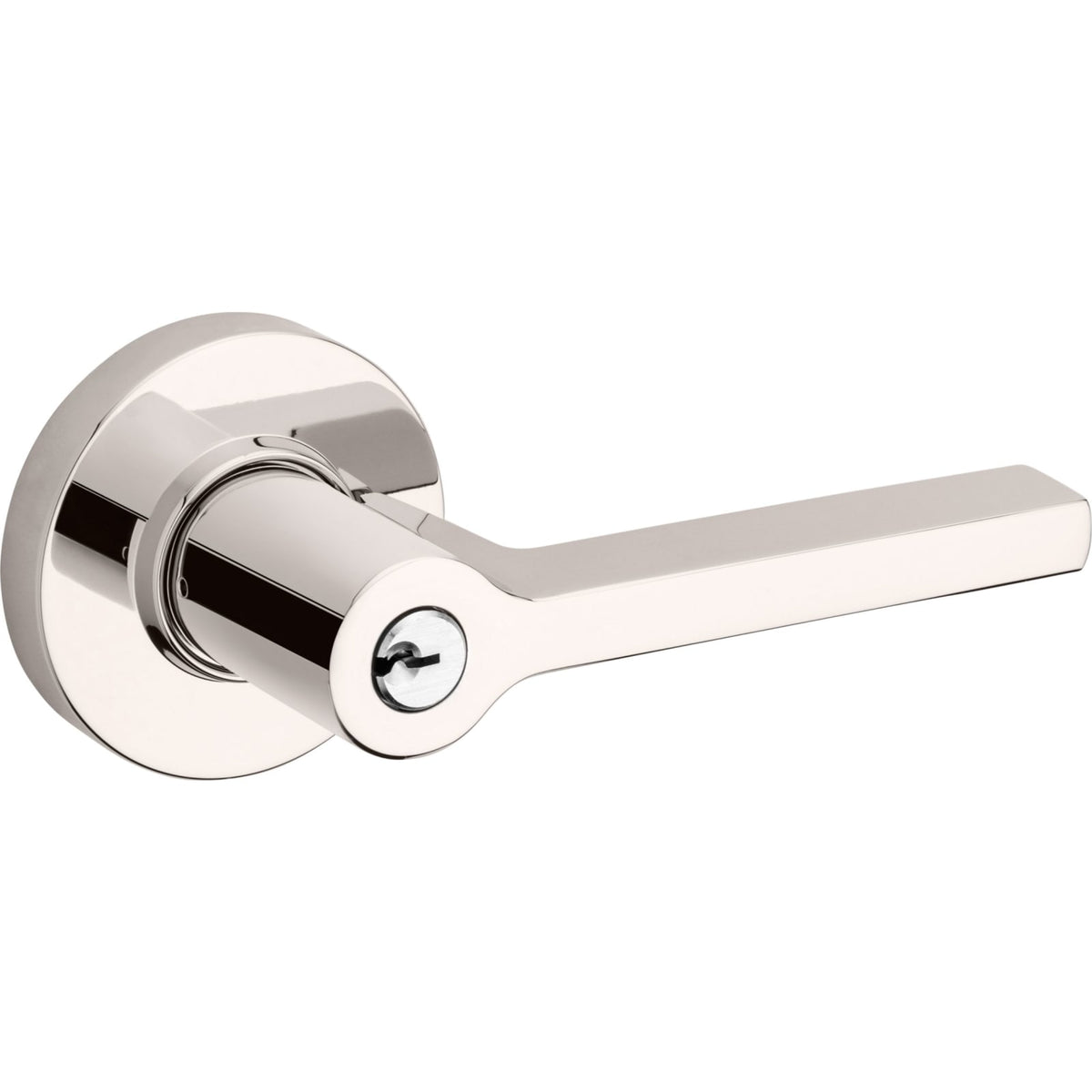 Baldwin Estate 5260 Minneapolis Keyed Lever in Lifetime (PVD) Polished Nickel