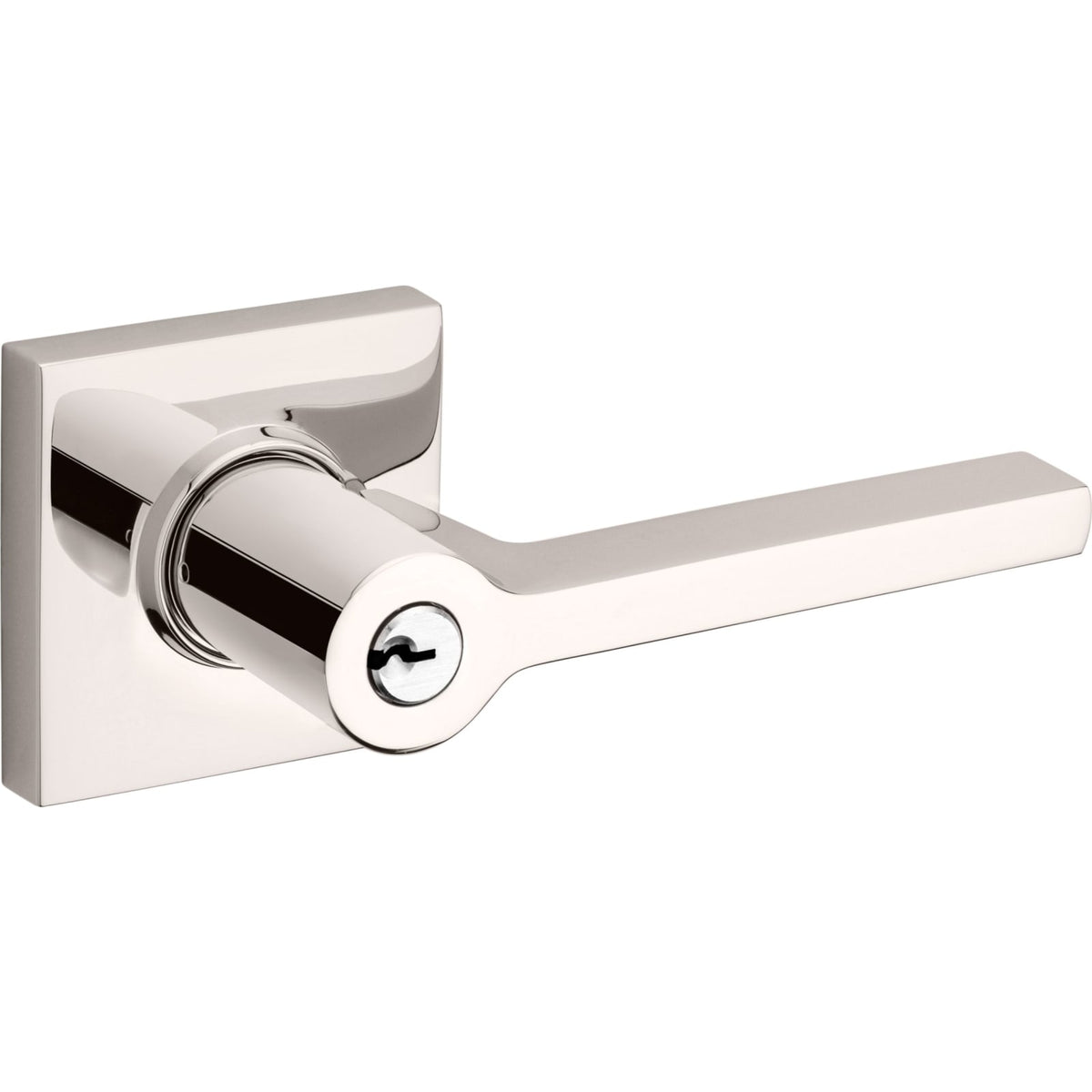 Baldwin Estate 5285 Minneapolis Keyed Lever in Lifetime (PVD) Polished Nickel