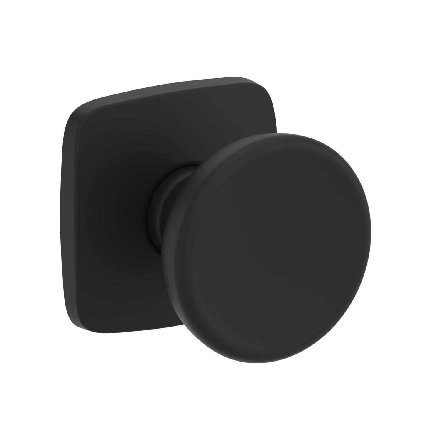 Baldwin Reserve Solvang Knob, Soft Square Rose, Satin Black
