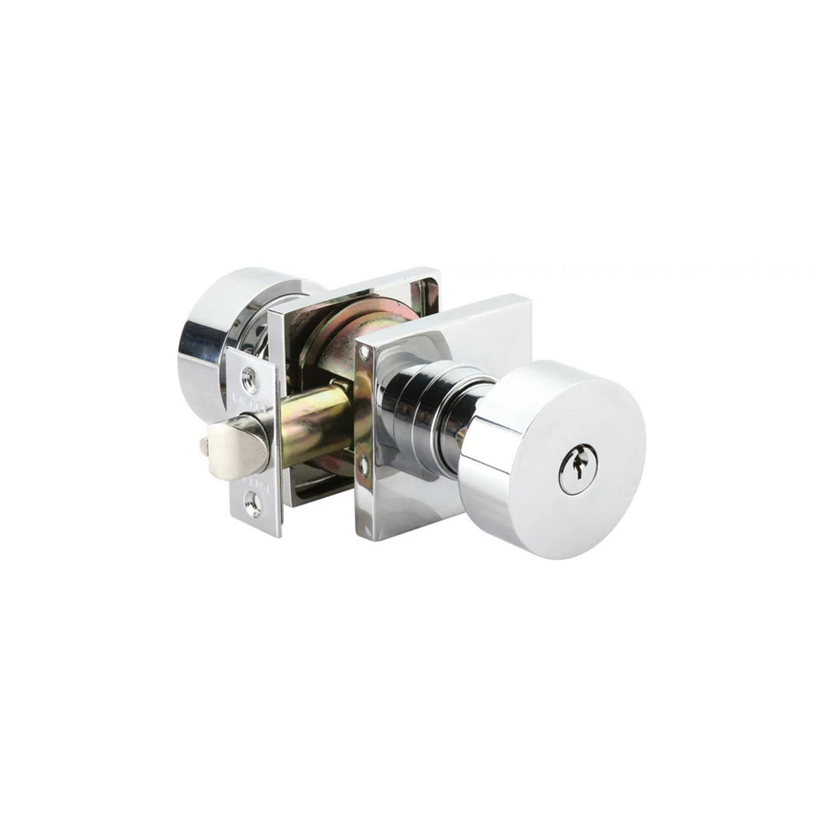 Round Key In Knob – keyed, polished-chrome