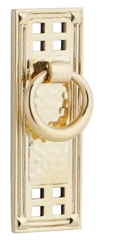 Hammered Vertical Ring Pull