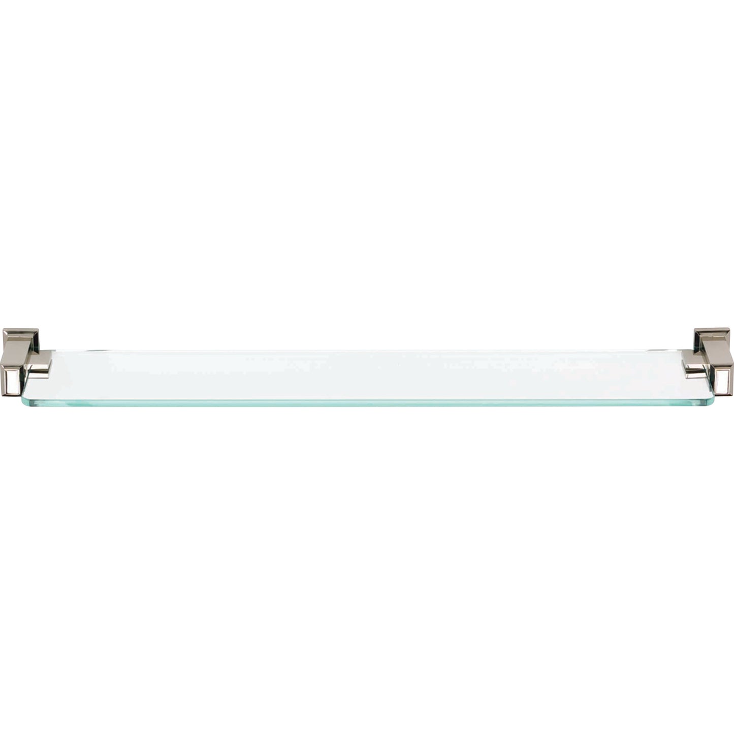 Atlas Sutton Place Bath Glass Shelf Inches Polished Nickel - Polished Nickel