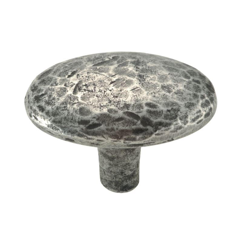 Ashley Norton Oval Hammered Pewter Cabinet Knob - Pewter