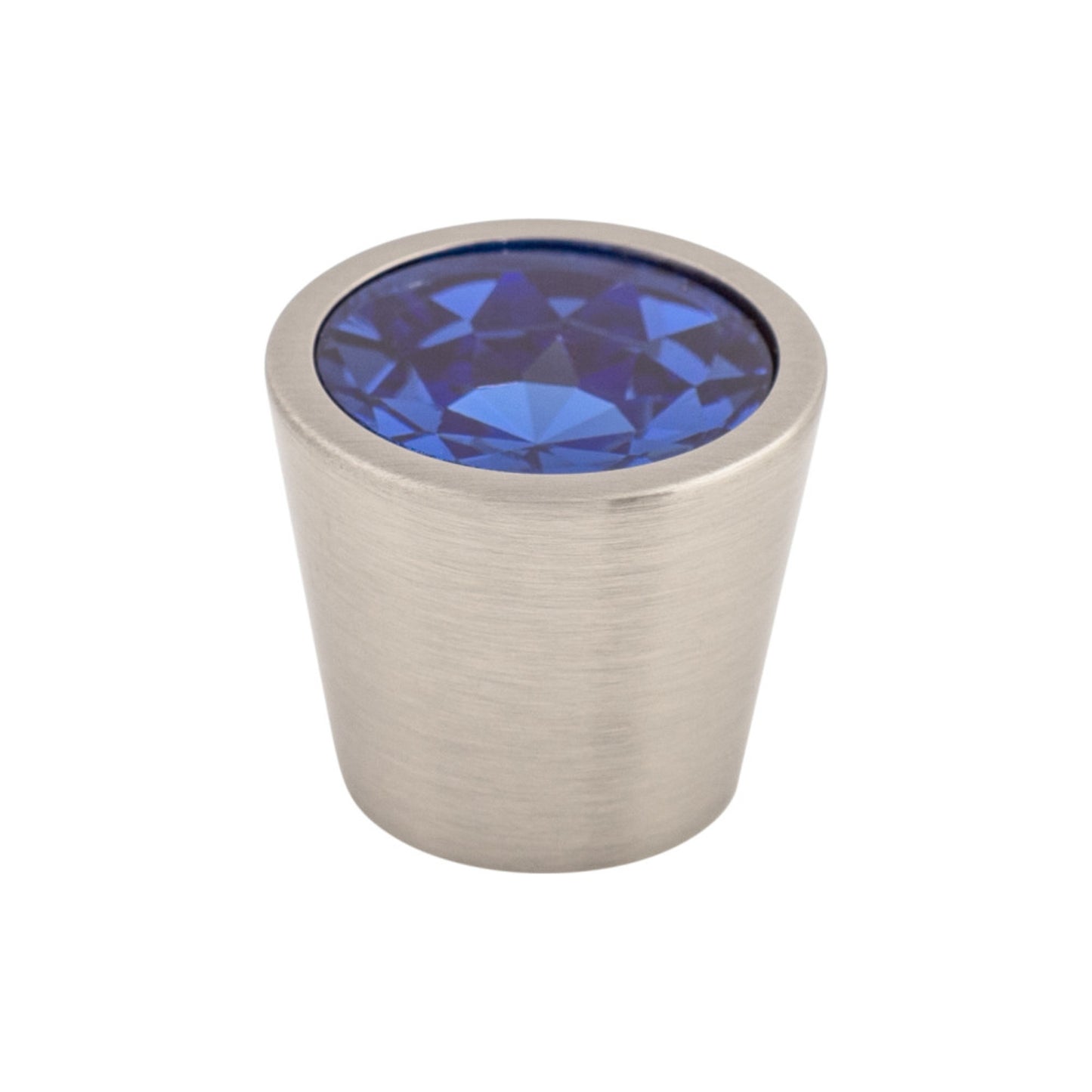 Blue Crystal Center Round Knob