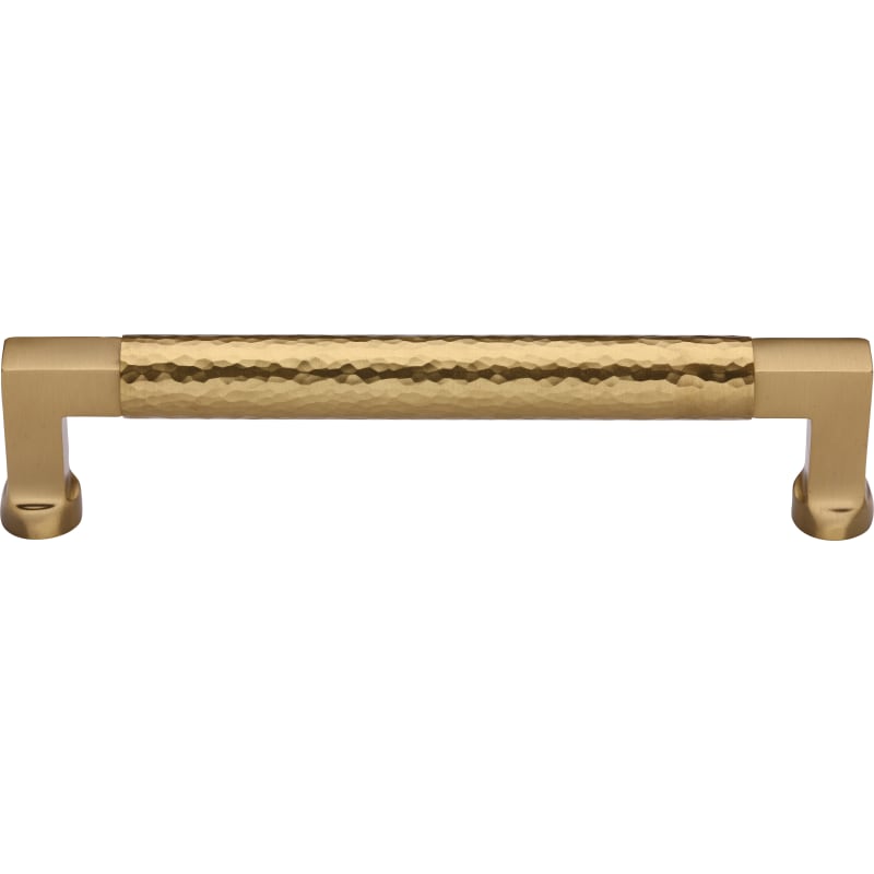 Ashley Norton Hammered Bauhaus Cabinet Pull with textured surface and golden finish.
