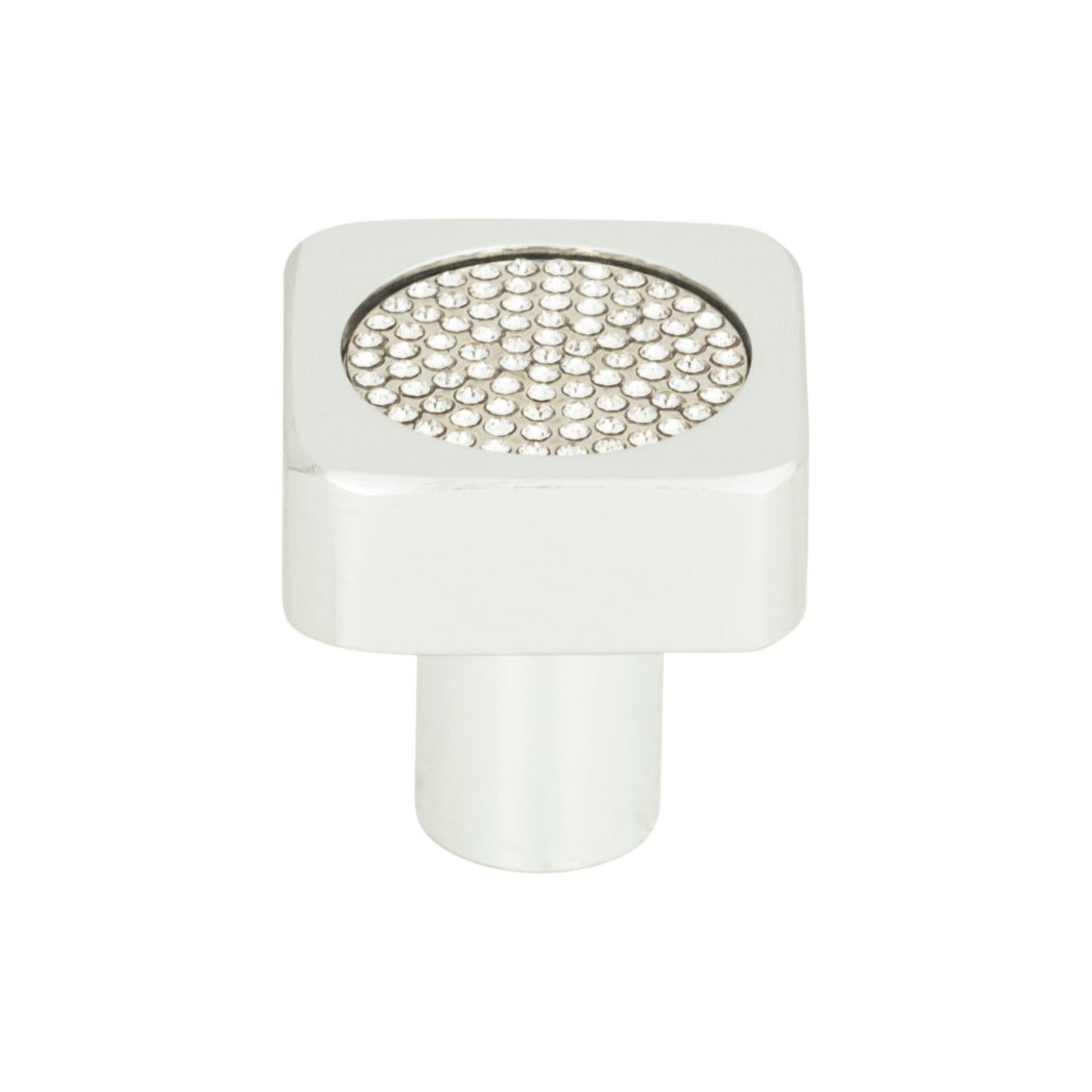 Atlas Crystal 1" Length Square Knob (3193) - Matte Chrome