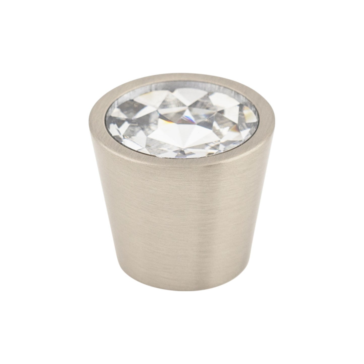 Clear Crystal Center Round Knob