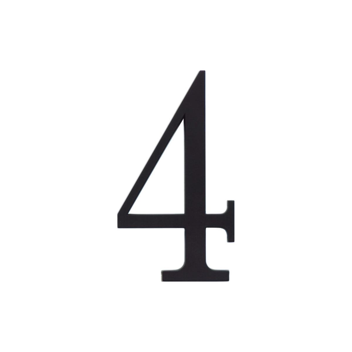 Atlas Traditionalist H Floating Mount House Number - Matte Black