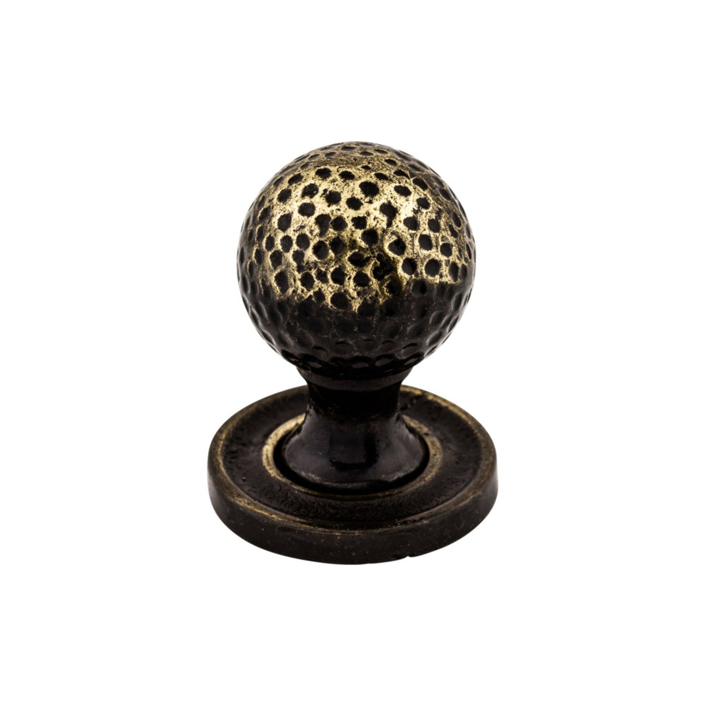 Top Knobs Paris Mottled Round Knob - Dark Antique Brass