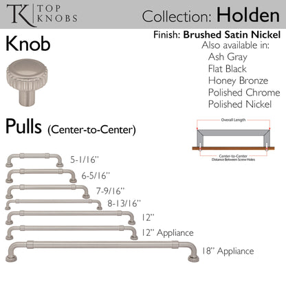Top Knobs Holden Length Mushroom Knob