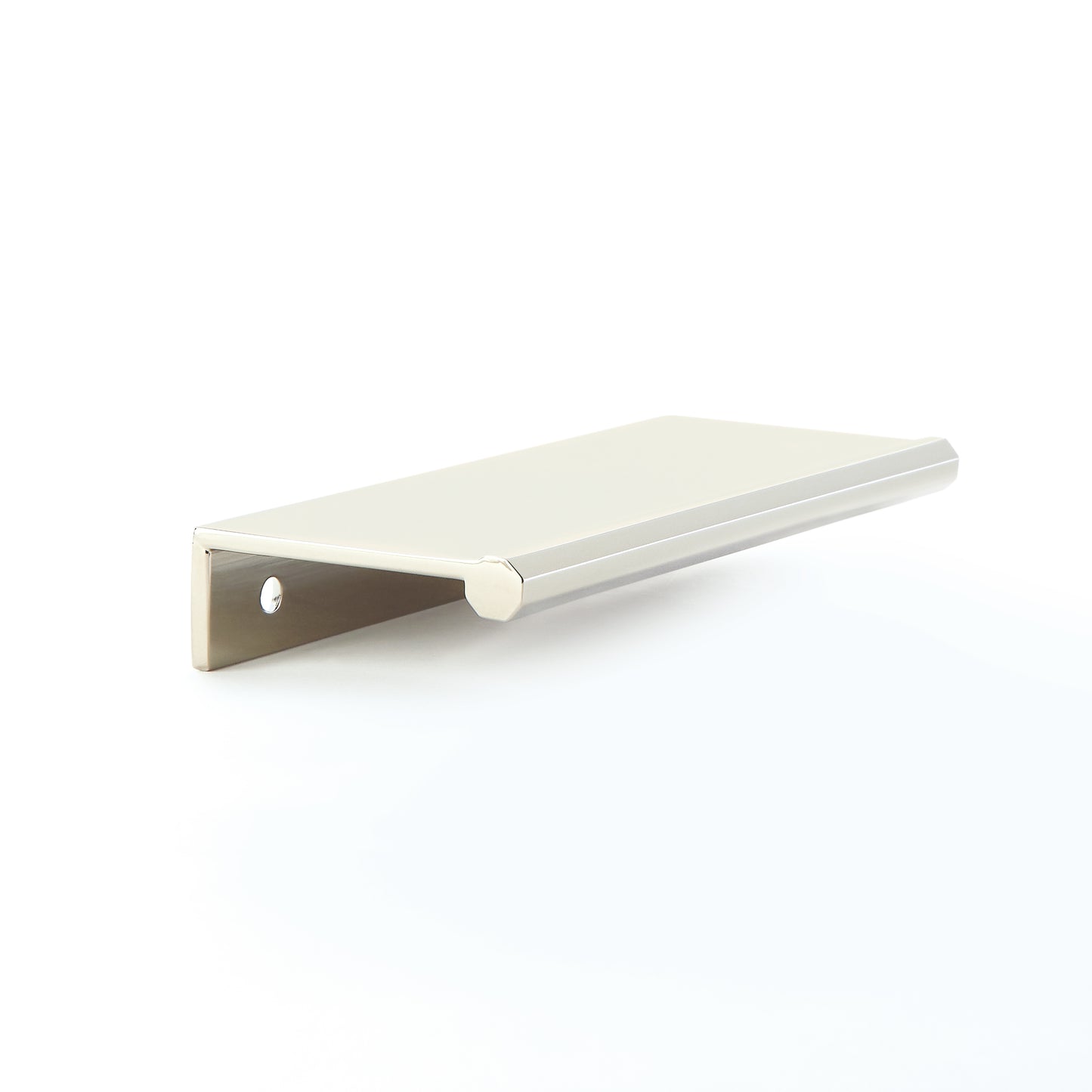 Schaub Baker Edge Pull 4" Polished Nickel