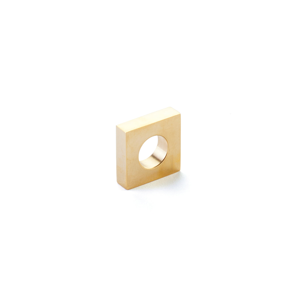 Schaub Cafe Knob 1" Width Unlacquered Brass