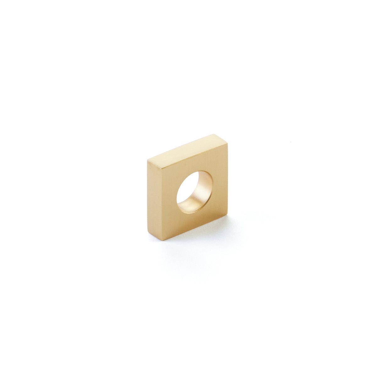 Schaub Cafe Knob Satin Brass Modern Oval Slot