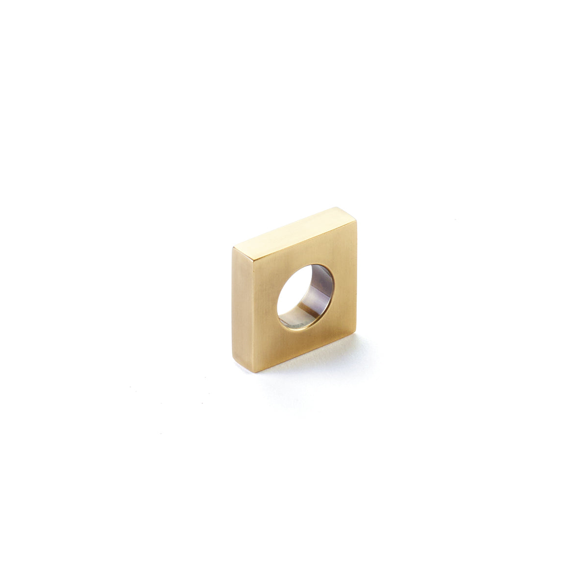 Schaub Cafe Knob Vintage Brass Modern Oval Slot