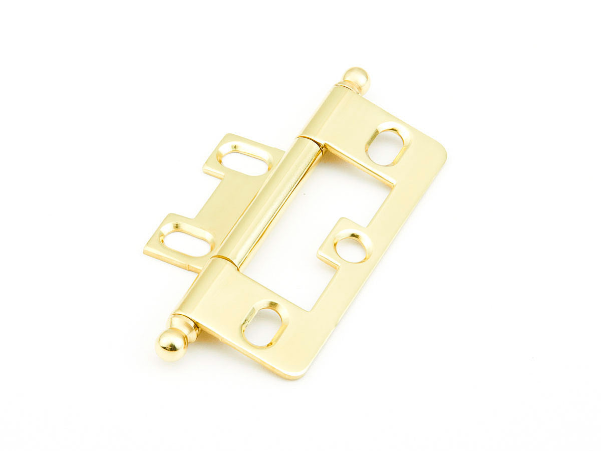 Schaub Hinge Ball Tip Non-Mortise  Polished Brass