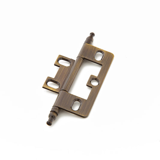 Schaub Hinge Minaret Tip Non-Mortise  Antique Brass