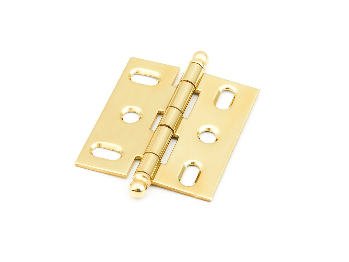 Schaub Hinge Ball Tip Mortise  Polished Brass