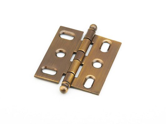 Schaub Hinge Ball Tip Mortise  Antique Brass