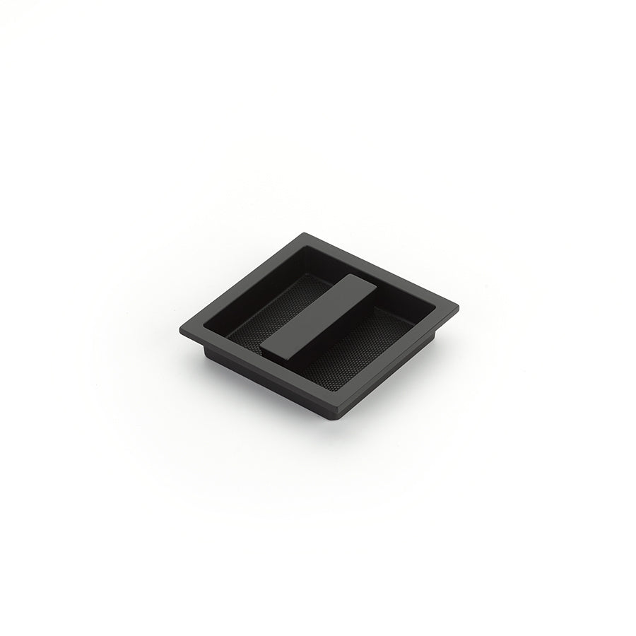 Schaub Modo Recessed Pull 3-7/8" x 3-7/8" Matte Black