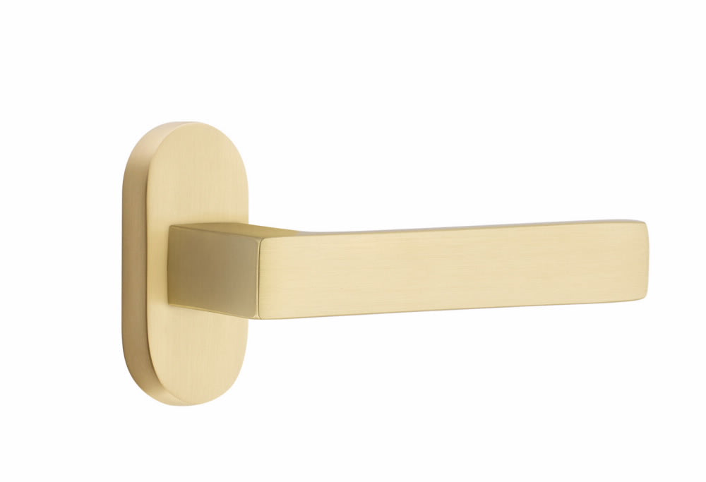 STRETTO Oval 1-1/2" x 3" Narrow Rosette Set – Satin Brass
