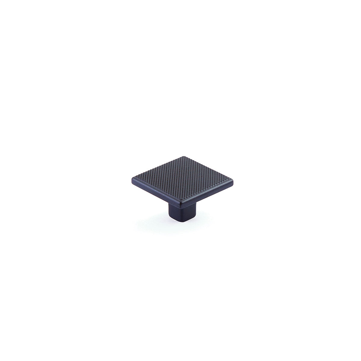Schaub Quadrato Square Knob 1-3/8" Matte Black