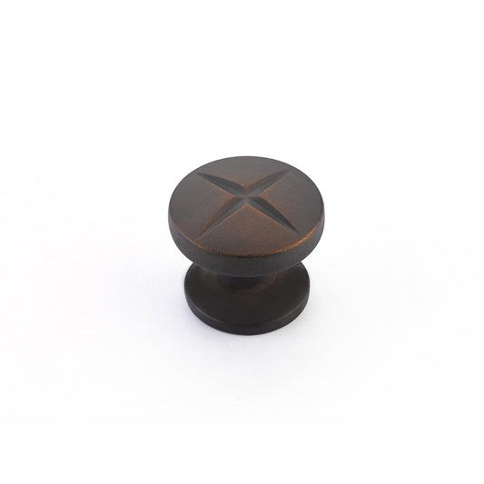 Schaub Northport Round Knob 1-3/8" Ancient Bronze