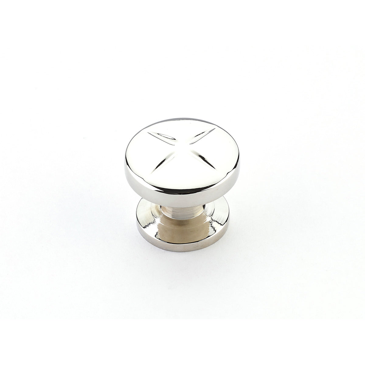 Schaub Northport Round Knob 1-3/8" Polished Nickel