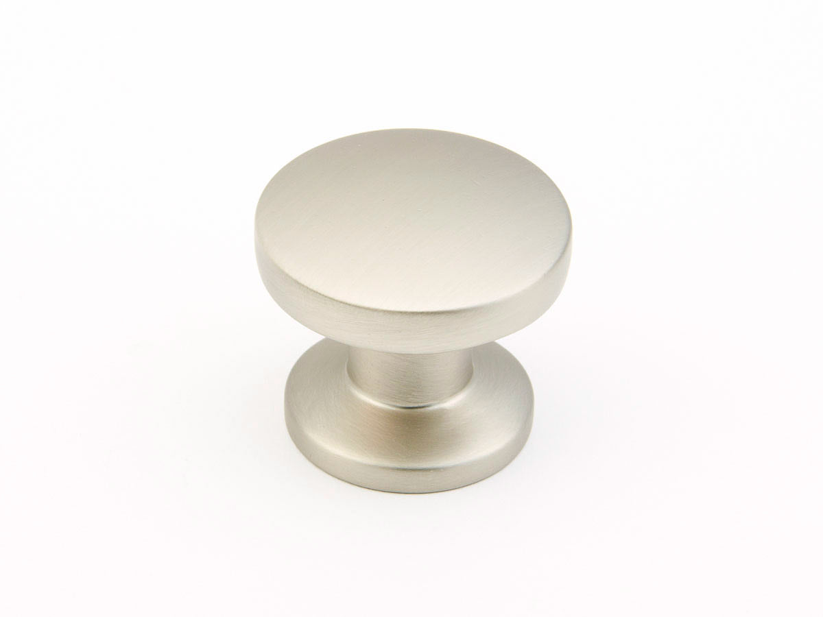 Schaub Northport Smooth Round Knob 1-3/8" Satin Nickel