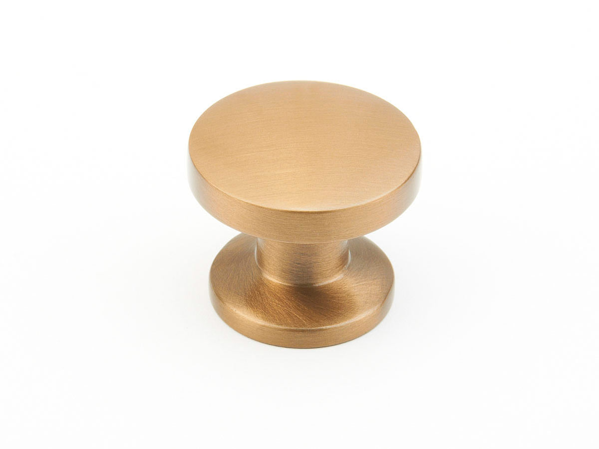 Schaub Northport Smooth Round Knob 1 3/8" Brushed Bronze