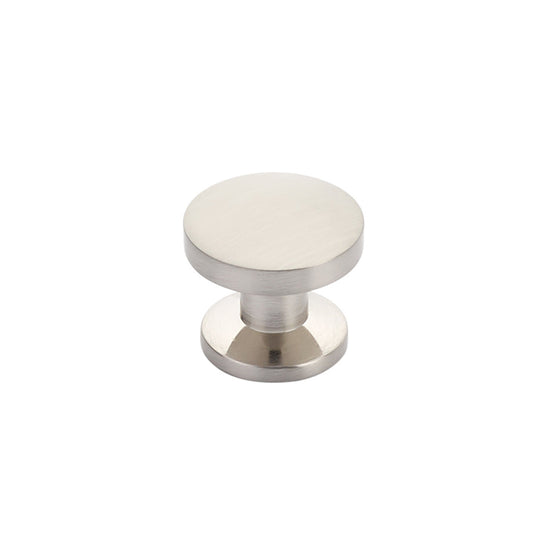 Schaub Northport Smooth Round Knob 1-3/8" Brushed Nickel