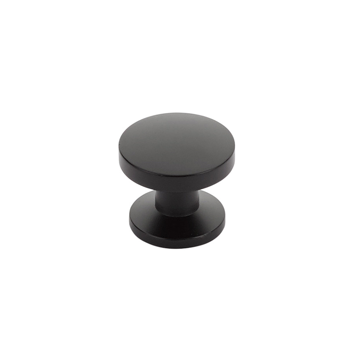 Schaub Northport Smooth Round Knob 1-3/8" Matte Black