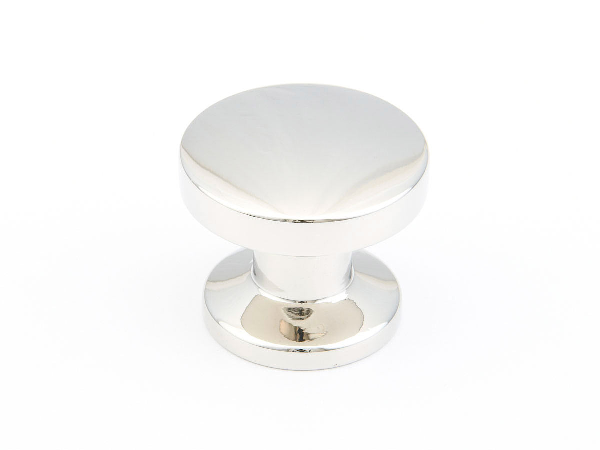 Schaub Northport Smooth Round Knob 1 3/8" Polished Nickel