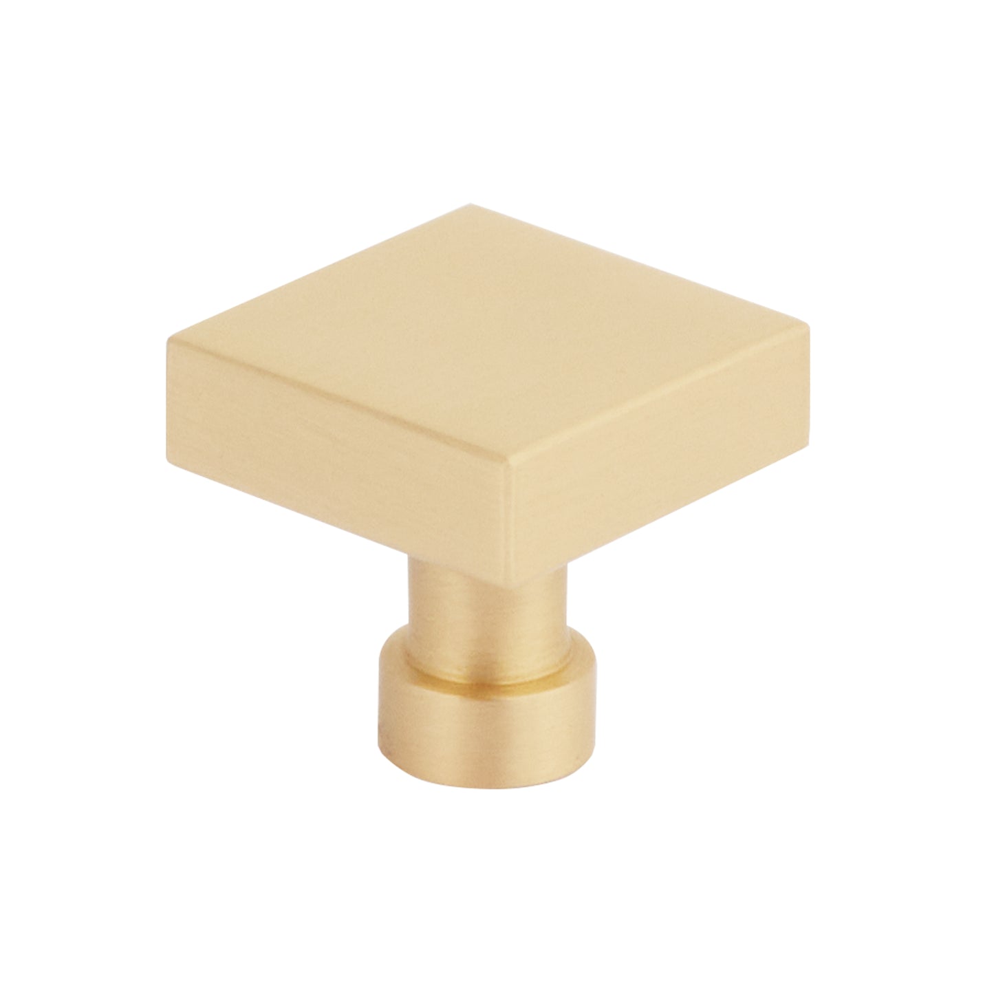 Schaub NOHO Square Knob Satin Brass