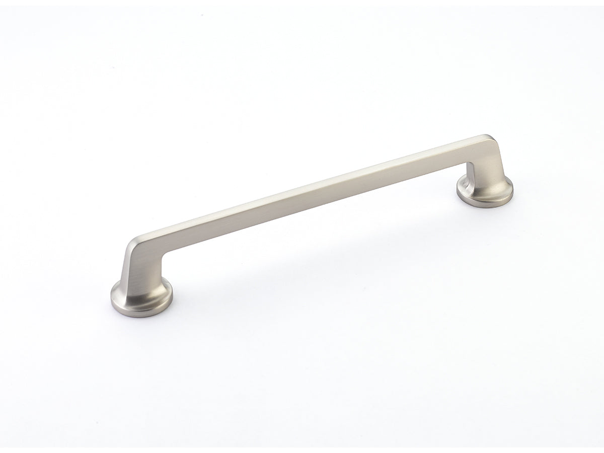 Schaub Northport Pull with round bases 8" Satin Nickel