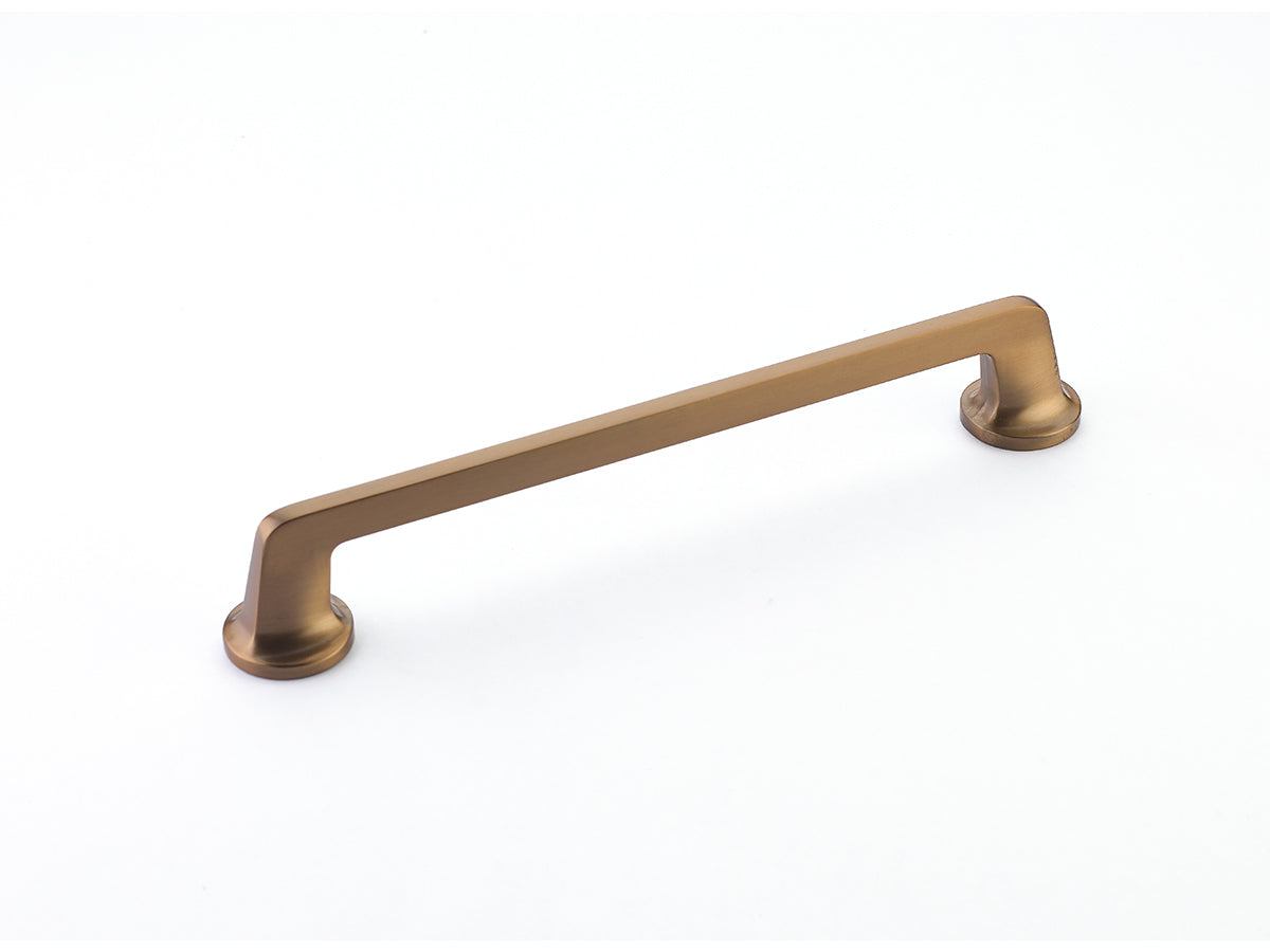Schaub Northport Pull with round bases 8" Brushed Bronze
