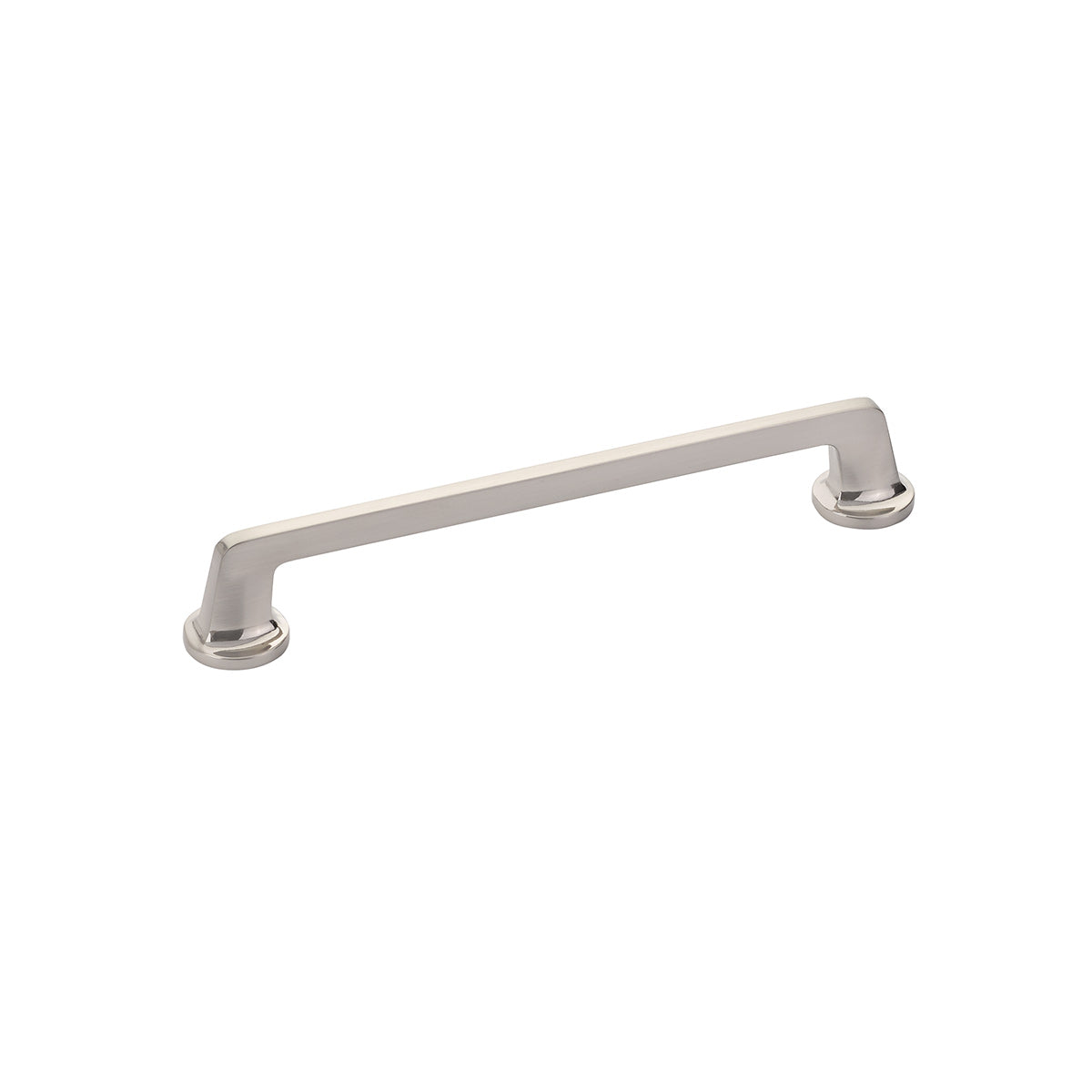 Schaub Northport Pull with round bases 8" Brushed Nickel